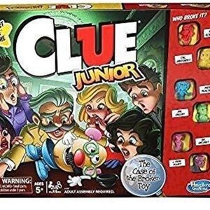 Gaming Clue Junior Board Game for Kids Ages 5 and Up, Case of the Broken Toy New